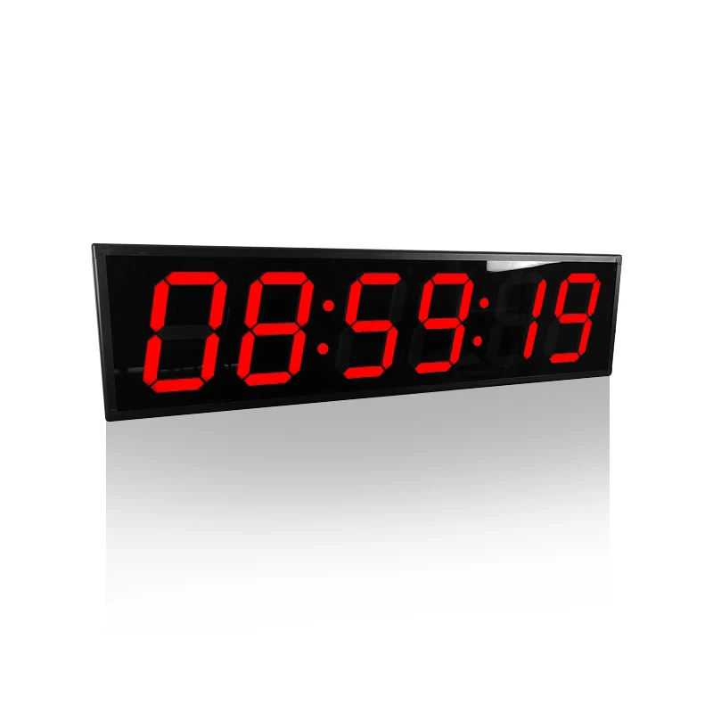 Customized 8 Inch 6-digit Outdoor Use Big Wall Clock Electronic Stopwatch