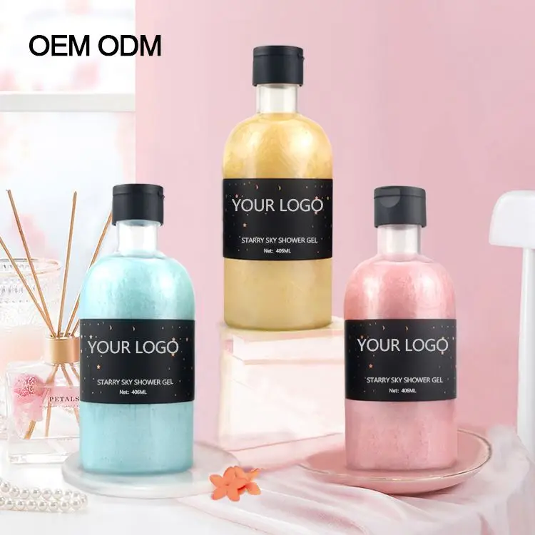 Factory Supply Private Label  Skin Care Perfumed Lightening  shower gel whitening