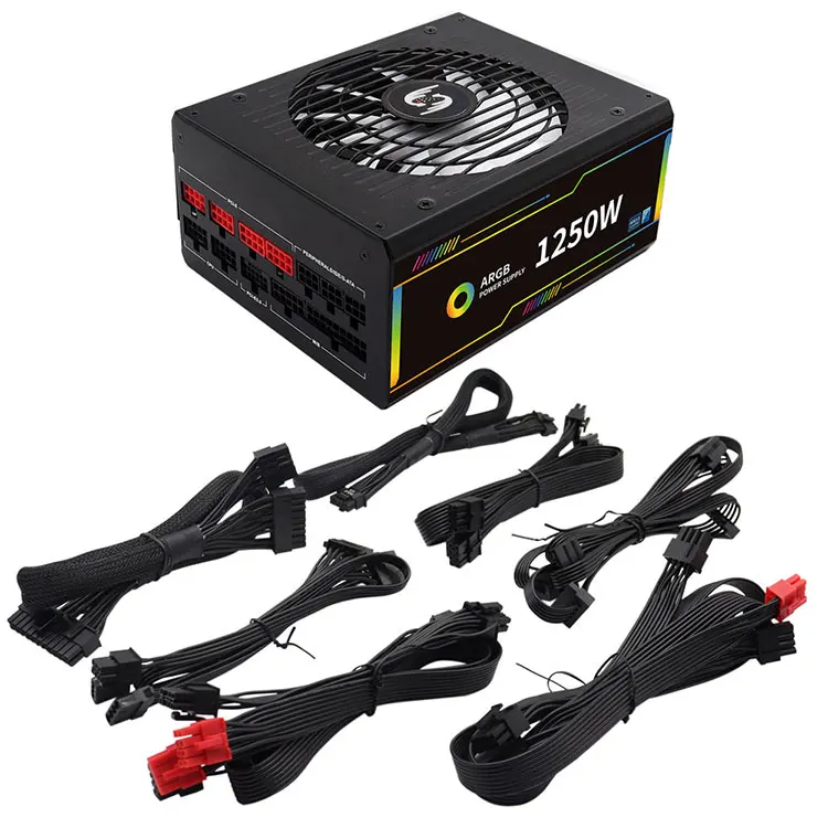 PCIE 5.0 pc power supply 1050w 1250w 80 plus gold desktop power supply full module atx pc power supply