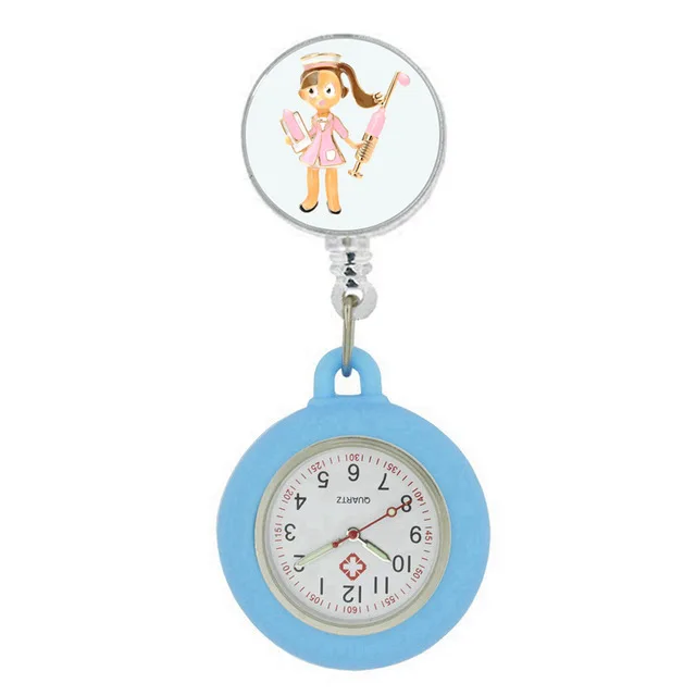 Cute Design Clip-on Fob Watches Analog Quartz Movement Easy Read Dial  Nurse Watches