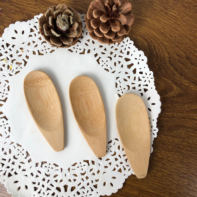 Wholesale Custom Natural wooden small teaspoon Spice Rice Bamboo Walnut wood mini measure coffee teaspoon bamboo tea spoon