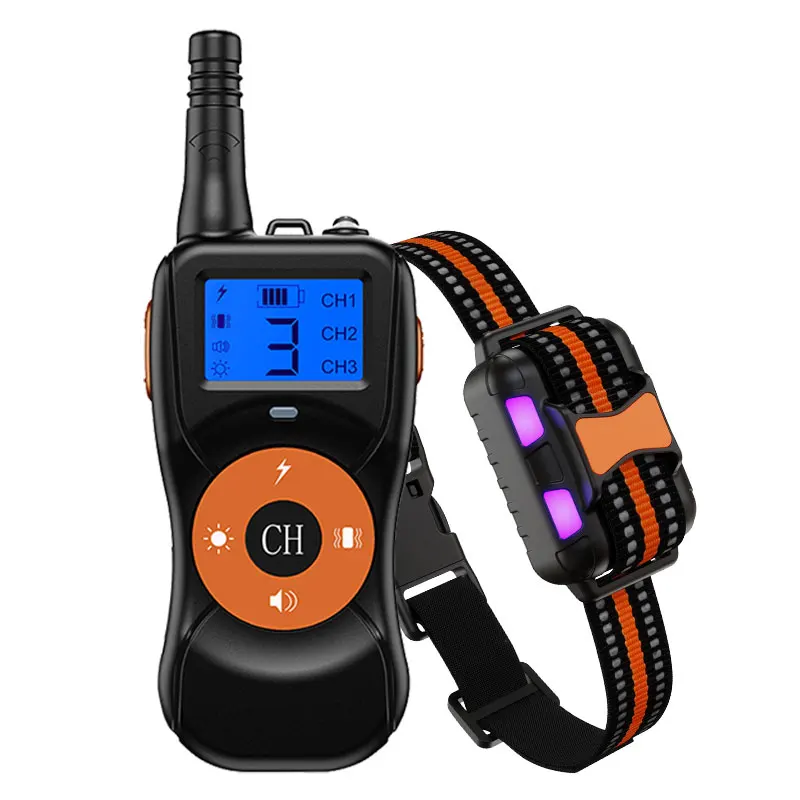 Ошейник для дрессировки собак Amazon перезаряжаемый ошейник T5023 против лая с вибрацией и статическим