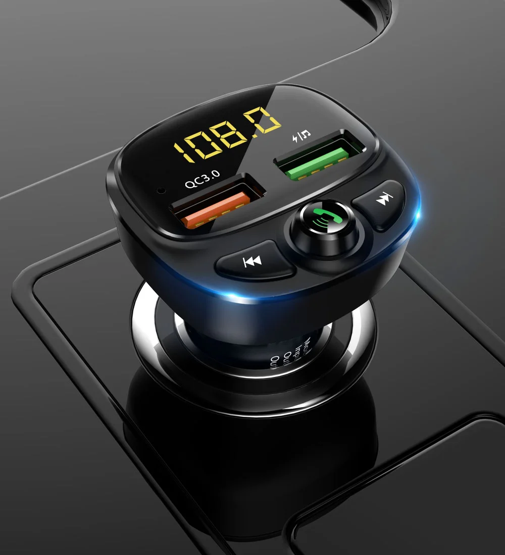 2022 Vcantiger Bluetooth автомобильный комплект громкой связи Bluetooth Автомобильный MP3-плеер Автомобильный FM-передатчик