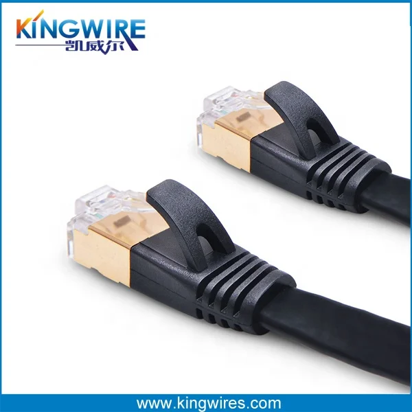 10 Гбит/с 600 МГц Cat7 Ethernet плоский сетевой кабель STP