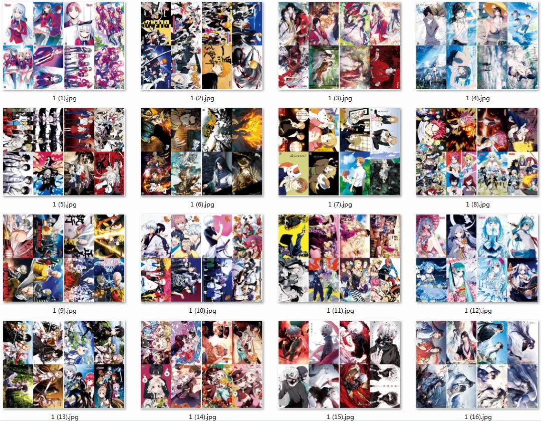 8 Pcs/pack 42*29cm Good printing Coated Paper Popular Japanese Anime Posters