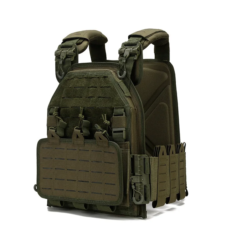 Outdoor 1000D Nylon Laser Cut MOLLE System Quick Release Tactical Vest Loadweight Plate Carrier