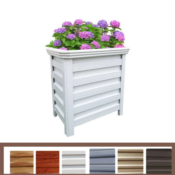 customer municipal engineering Redwood grain flower pot & planters aluminum flower beds for street