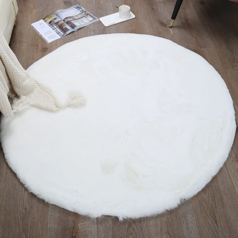 Click Autumn Winter New Bedroom Bedside Lamb Wool Carpet Living Room Coffee Table Rug Office Study Fully Covered Floor Mat