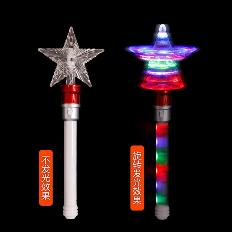 Hot wholesale LED Rotating magic glow music  light star stick party decoration toys light in stick gift toy