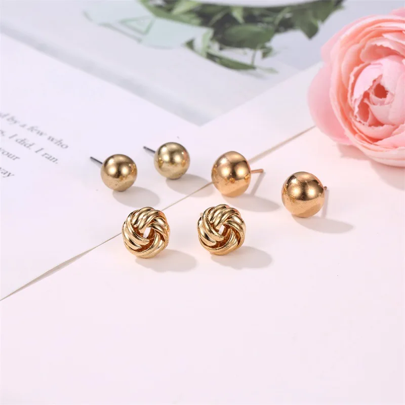 JER-197006 6 Pairs Pack Stud Lady Small Pack New Fashion Tassel Drop Boho Earring Set