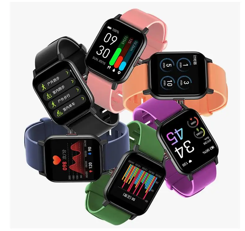 Newest custom p8 smart watch t500 + p8 plus smartwatch hw16 hw22 series 4 5 6 smart watches