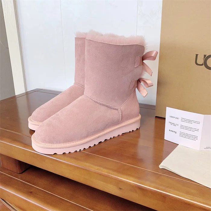 
Fashion inside & outside real Genuine Cow Leather wool fur boots kids snow flat leather winter warm boots 