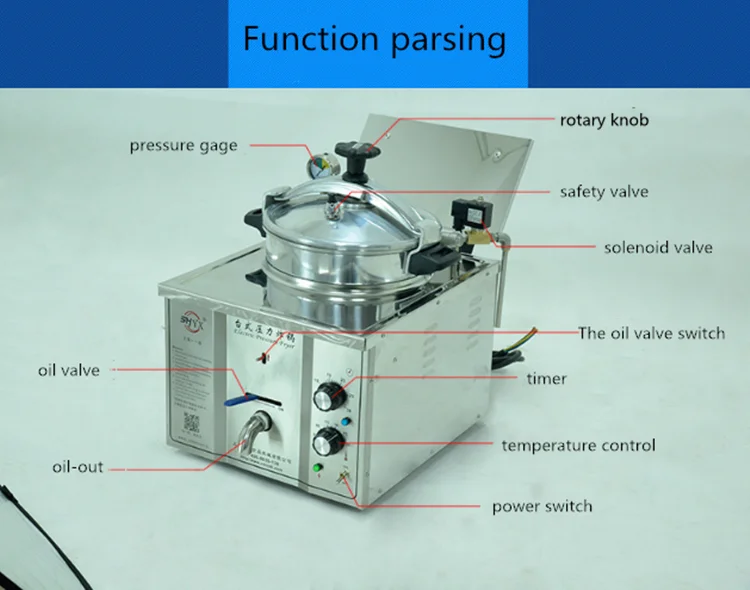 Commercial Small Luxury Fryer Electric Deep Fryer  MDXZ-16
