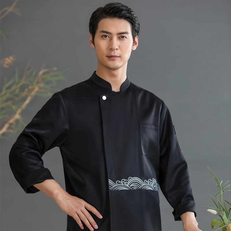 New Design High Quality Restaurant uniforms Cook Kitchen Chef Waiter Uniform used work clothes For Men