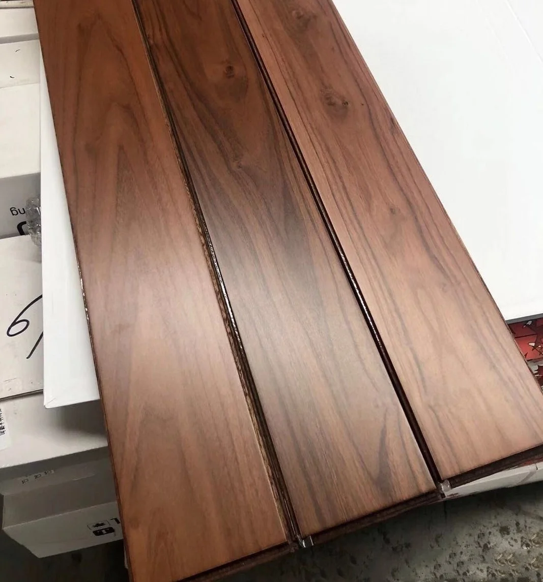 underground heating walnut color teak wood flooring