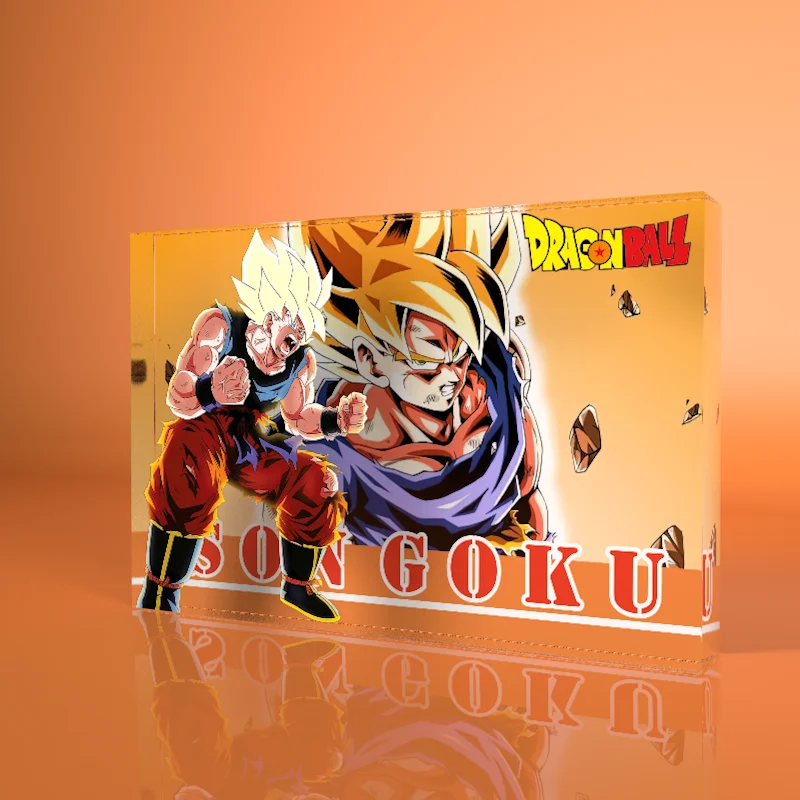 Custom Dragon Balls Acrylic Art Brick Blind Box Anime Characters Goku Saiyan Vegeta Mystery Box Desktop Decorations Gift Toys