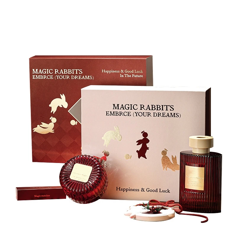 AROMA HOME Luxury Rabbit Reed Diffuser Air Freshener Decoration Matches Scent Candles Hanging Wax Natural Fragrance Oil Gift Set