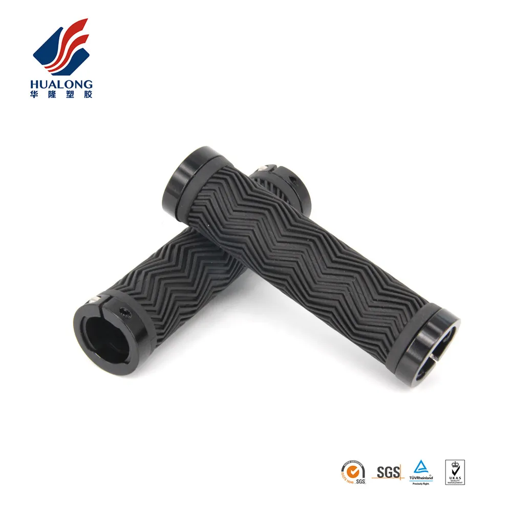 pink silicone gel lock on anti slip handlebar mountain bike dirtbike motocross grips brown with bar ends