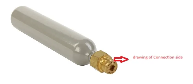 refillable 150g 142g 110g 120g 75g CO2 gas cylinders cartridges used for foam Dry Powder 6kg 9lt fire extinguisher