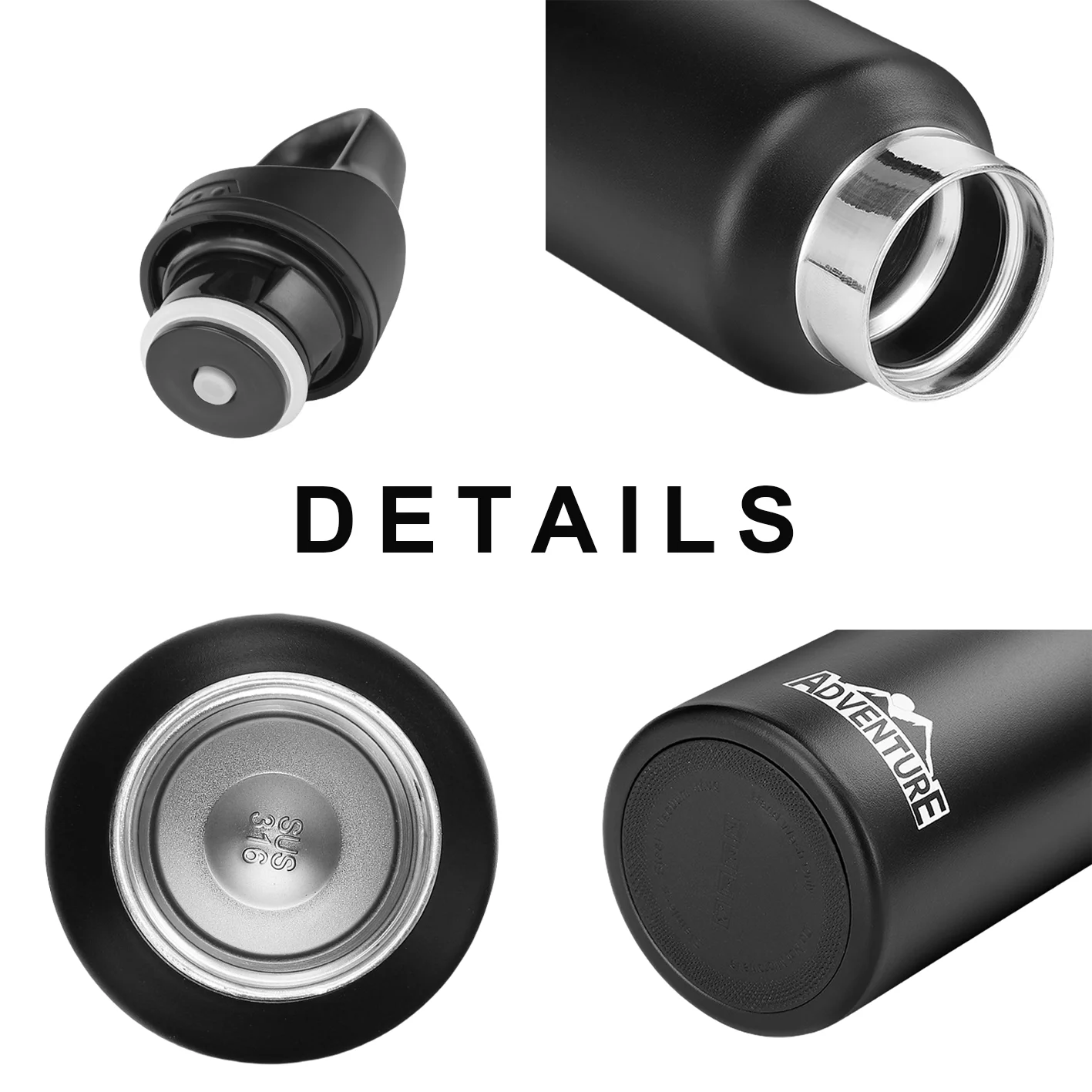 Factory Wholesale Custom Logo 12OZ Water Bottle 316 Stainless Steel Portable Vacuum Tumbler With One-click On Lid