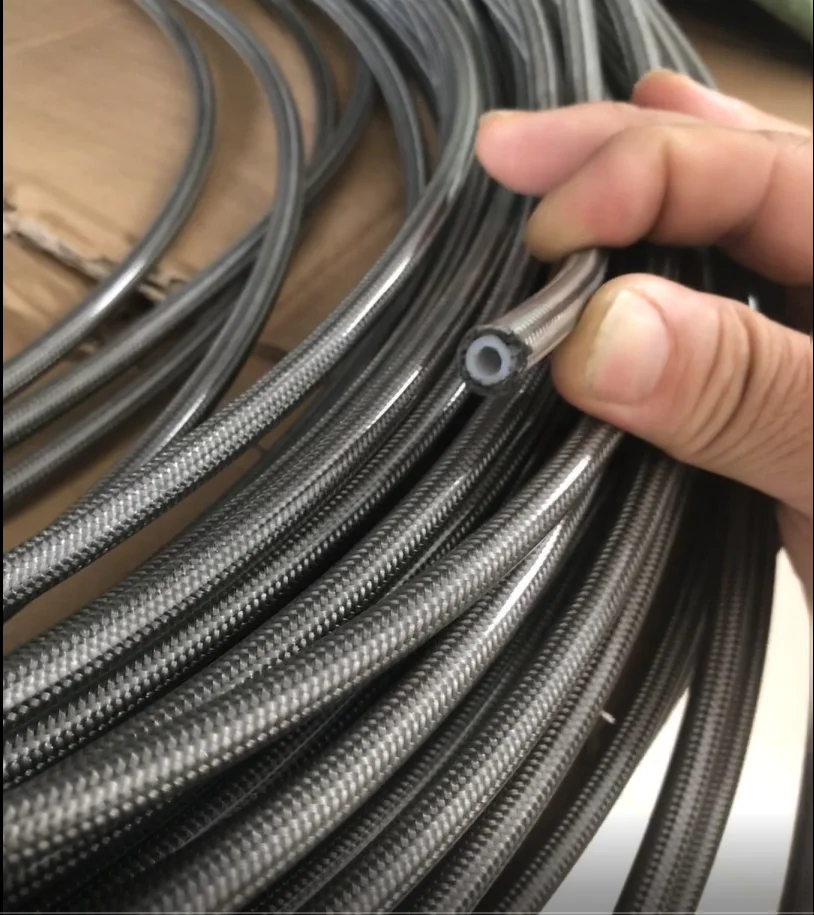 Hose Racing Car 3AN 3AN 1/8 inch PVC Covered Coated Stainless Steel Braided PTFE Brake Hose