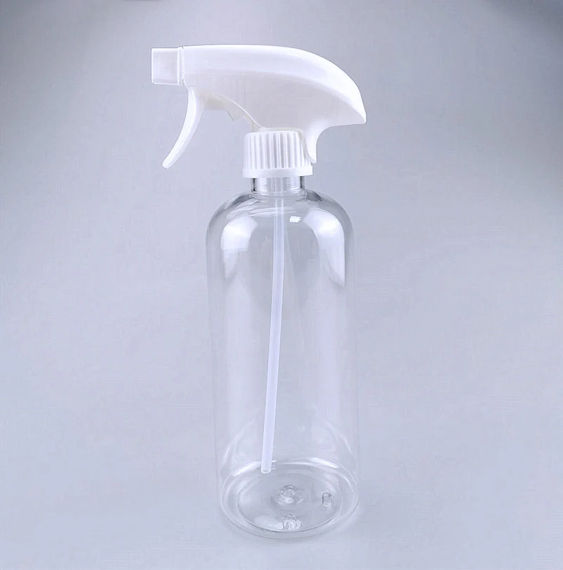 Пустой Бостонский круглый ПЭТ, 16 унций, 500 мл, пластиковая пусковая бутылка-распылитель для очищающего средства