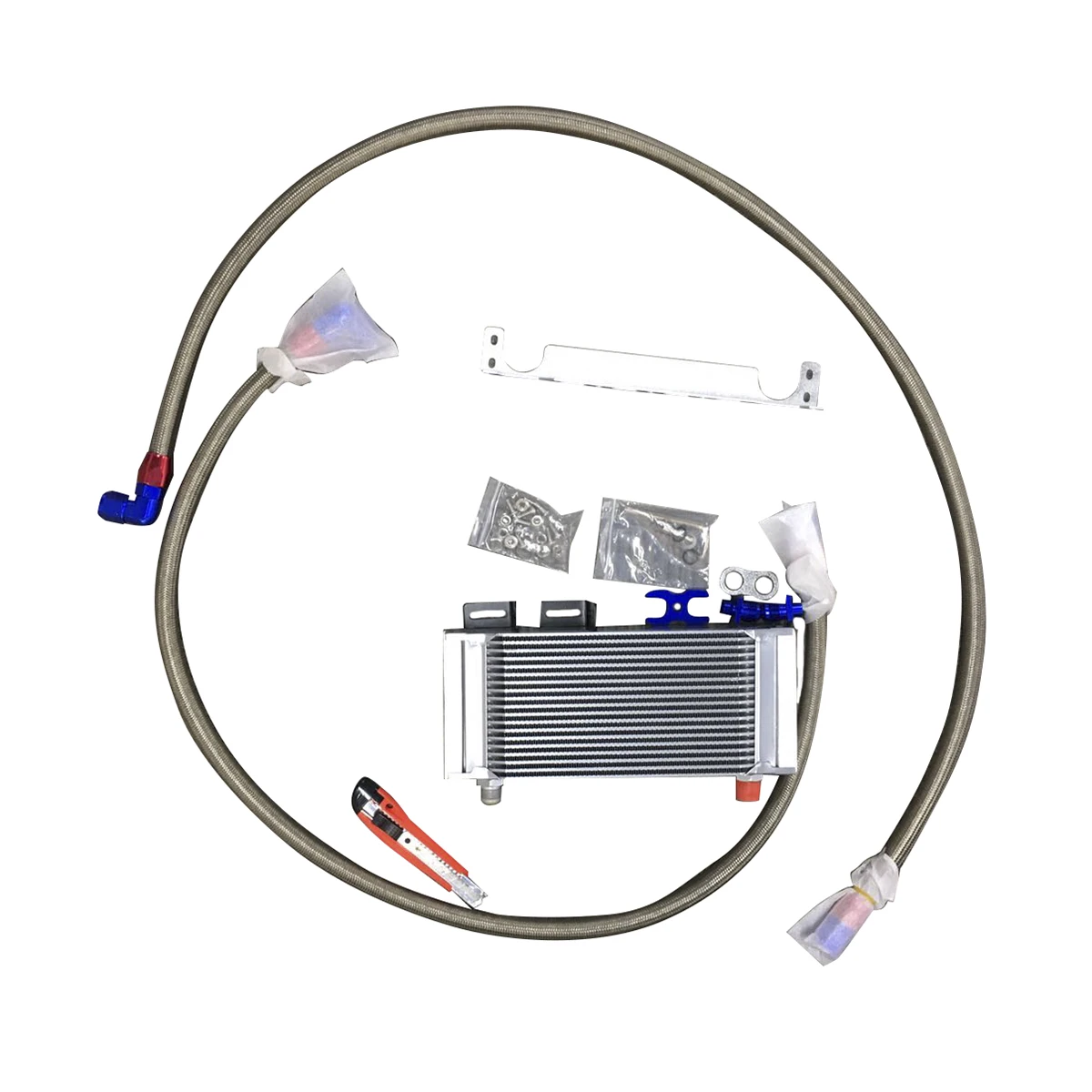 Масляный радиатор с кронштейном в комплекте, масляный радиатор с кронштейном в комплекте, подходит для BMW E36/E46 M3 135/E90 335/640/740 X1/Z4, 19 рядов