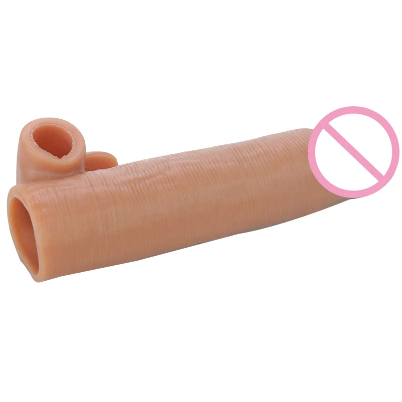 In Stock reusable silicone thicken lock sperm ring cock sleeve men extender condom vibrator sex toys for woman