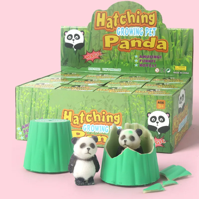 2024 New Mini Cute Cartoon Bamboo Panda Doll Toy Unisex Educational Toy for Children Soaking Water Hatching Design