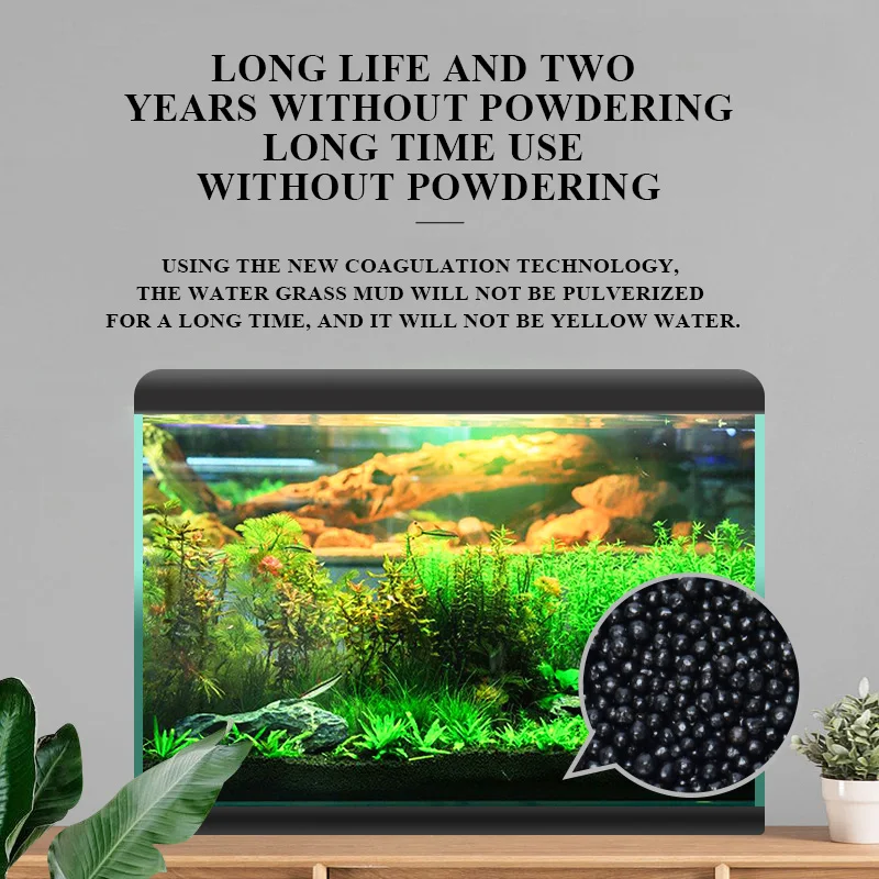 2024 New wn Aquarium Planted Aquarium Substrate Sand Soil Fertilizer Mud for Fish Tank Plants Aqua Soil for Fish Tanks