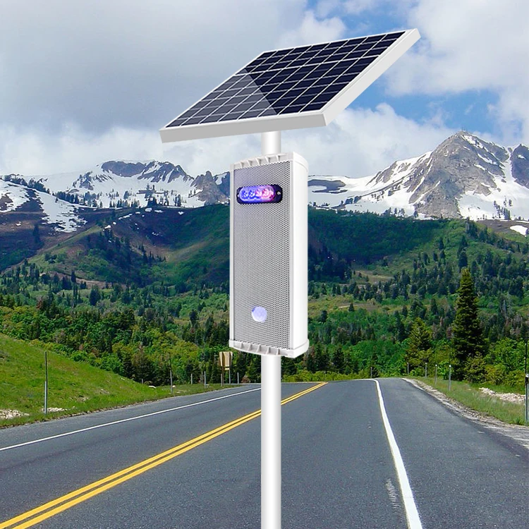 New Design Sound Aloud Alarm Siren with Solar Panel for Outdoor Safety Warning