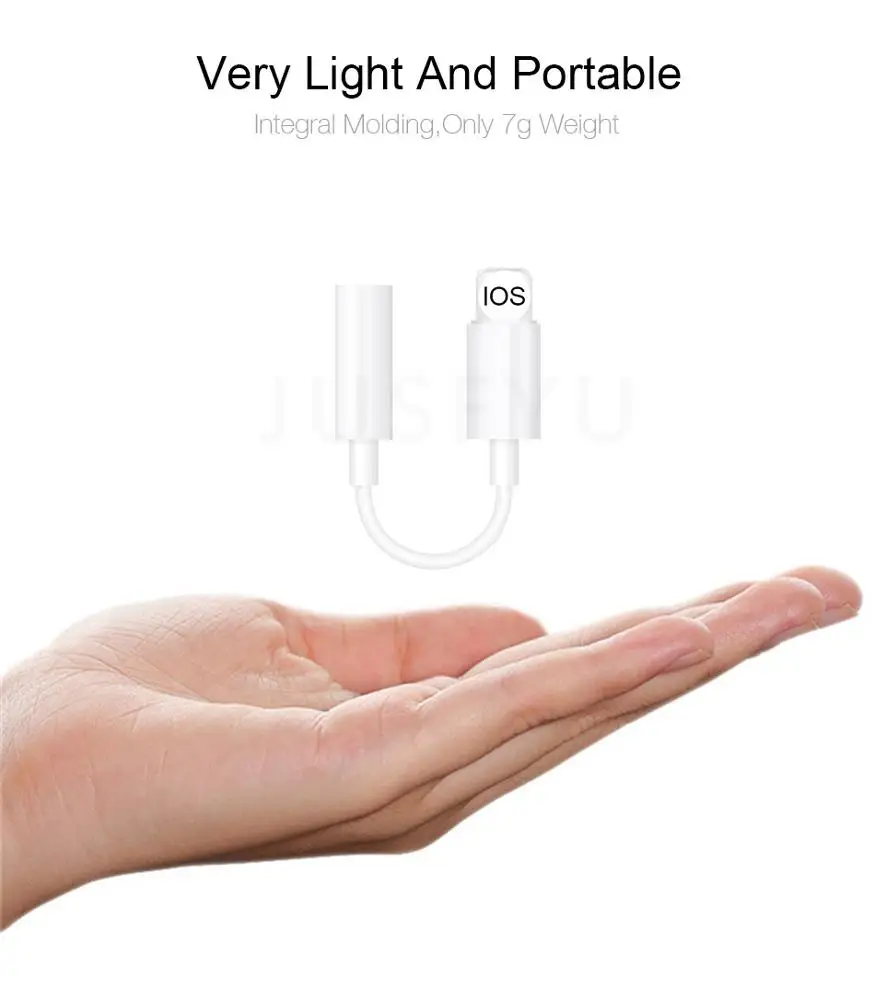 3.5mm Jack Headphone Adapter for Iphone IOS 10.3 for Lighting Plug Play Music Audio Earphone for IPhone Lightning Converter