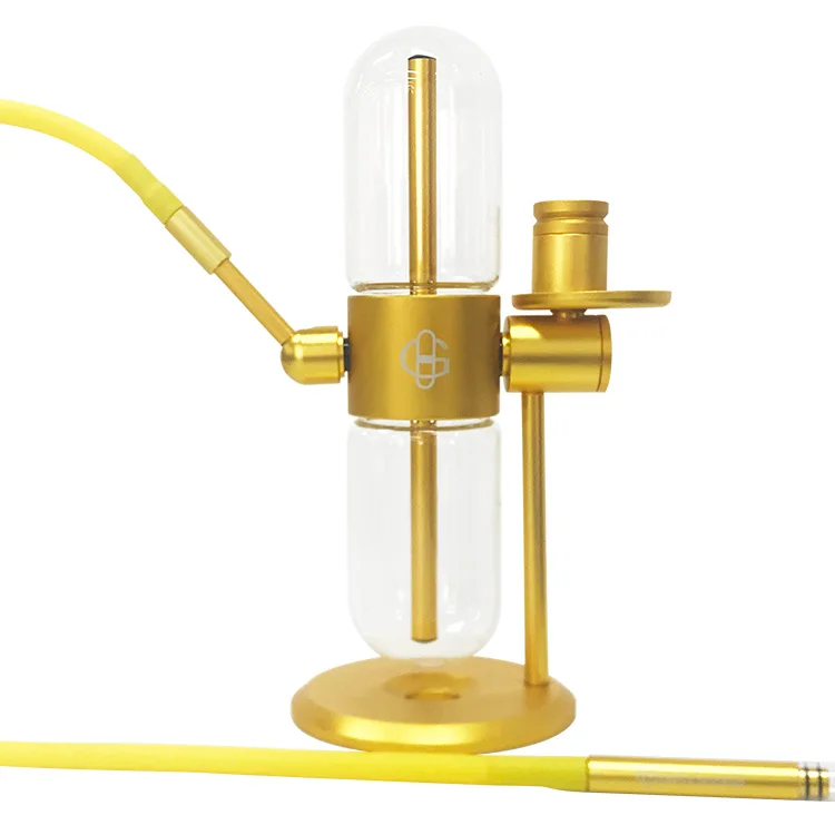 Metal Gold Designed 360 Rotating Gravity Hookah With Gravity Hookah Pipe 18mm Gravity Hookah Bowl