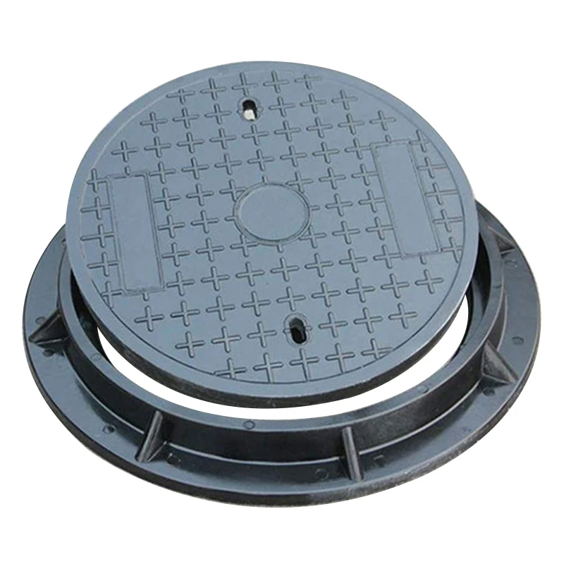 Factory Supply Round Square ductile iron d400 manhole cover Manhole Cover Ductile Cast Iron Water Channel Grating With Frames