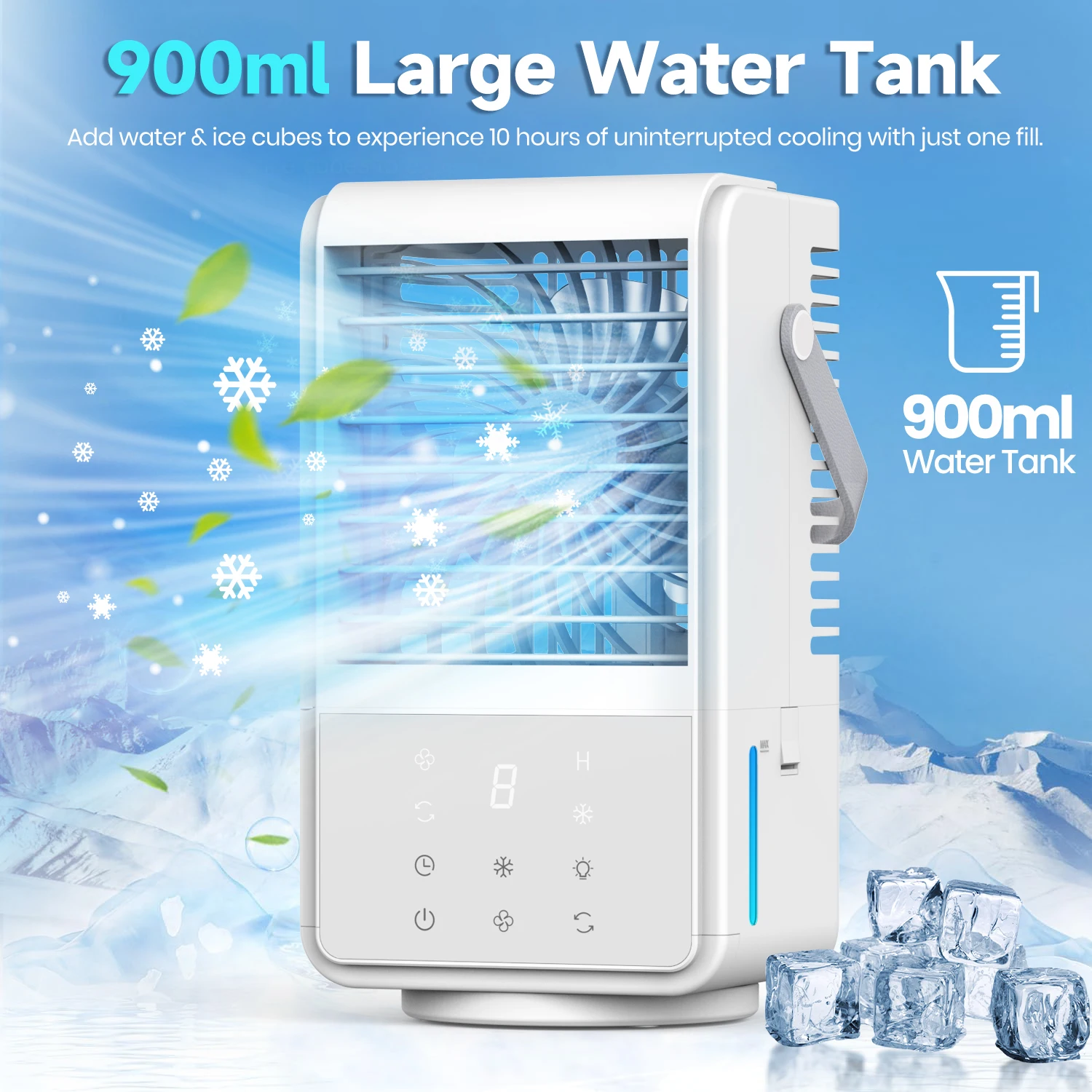 Mist Spray Cooler Air Cooling Fan With Water Ice Air Cooler Fan Portable Air Cooler Fan Mini USB