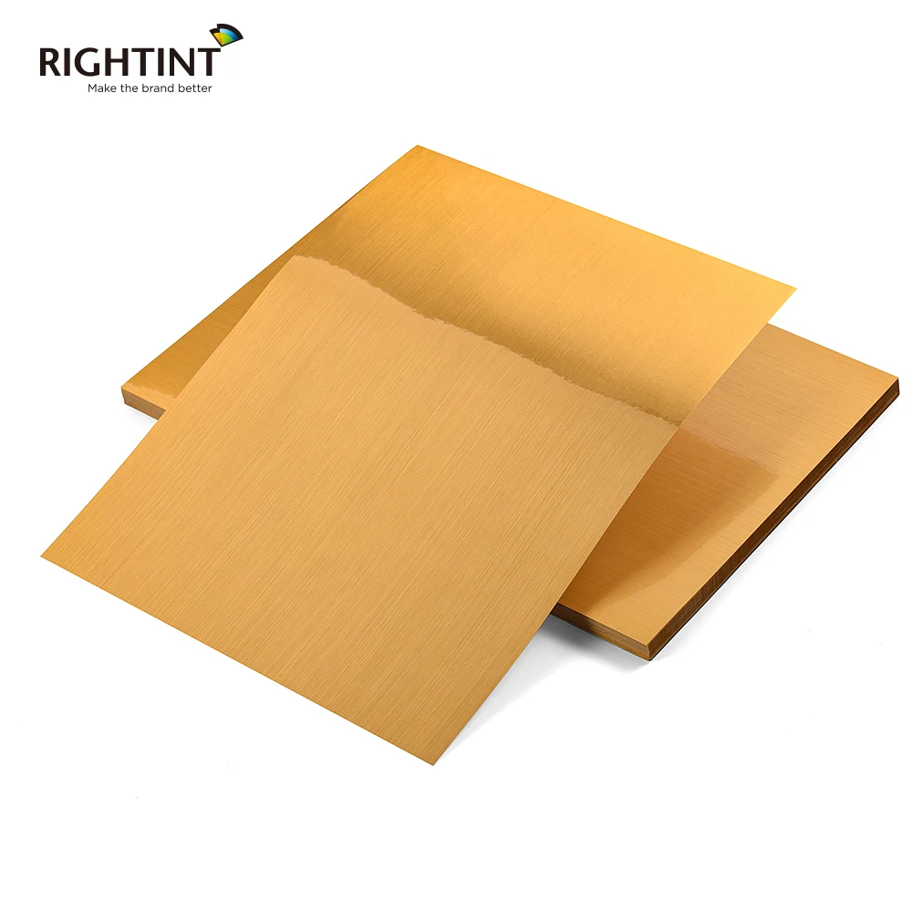 Strong Adhesion 50 Micron Brushed Golden PET Self Adhesive Mylar Film