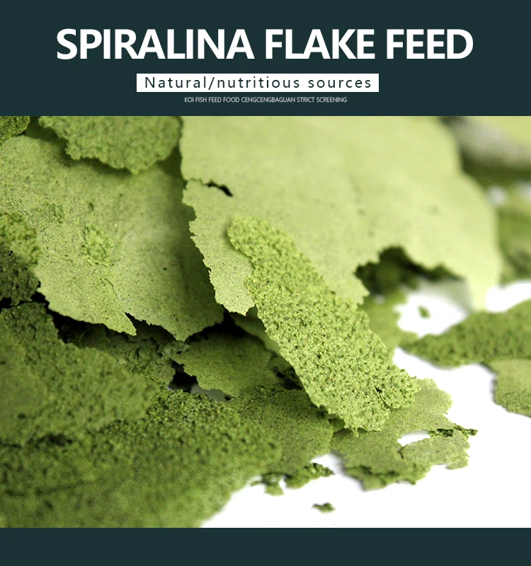 Aquarium Tropical Spirulina Flakes Goldfish Flakes Fish Food Ornamental Fish Food