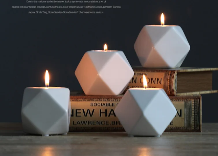 Modern and luxurious style china home decor wholesale special hot selling nordic handmade ceramic candlestick