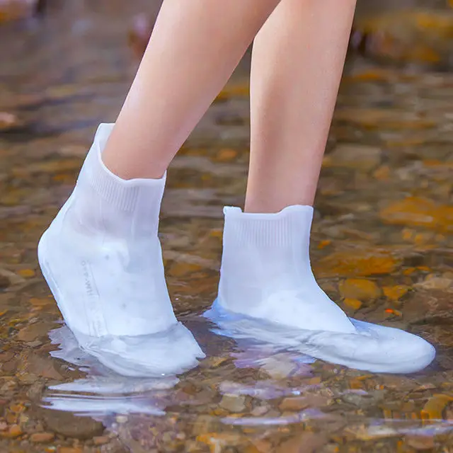 Outdoor Unisex Reusable Rain Boots Covers Silicon Outdoor Rain Boots Cover Safety Waterproof Anti-slip Rain Boots Cover