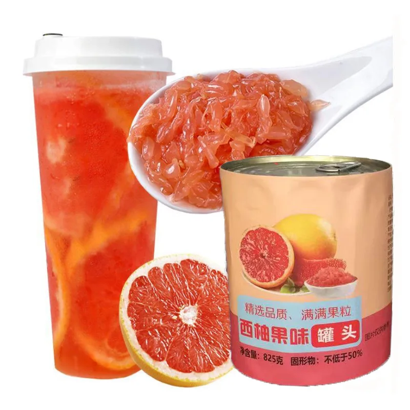 Portable Natural Fresh Original Taste And Flavour Fruit Red Pomelo Canned Red Honey Pomelo milk tea  bubble tea ingredients