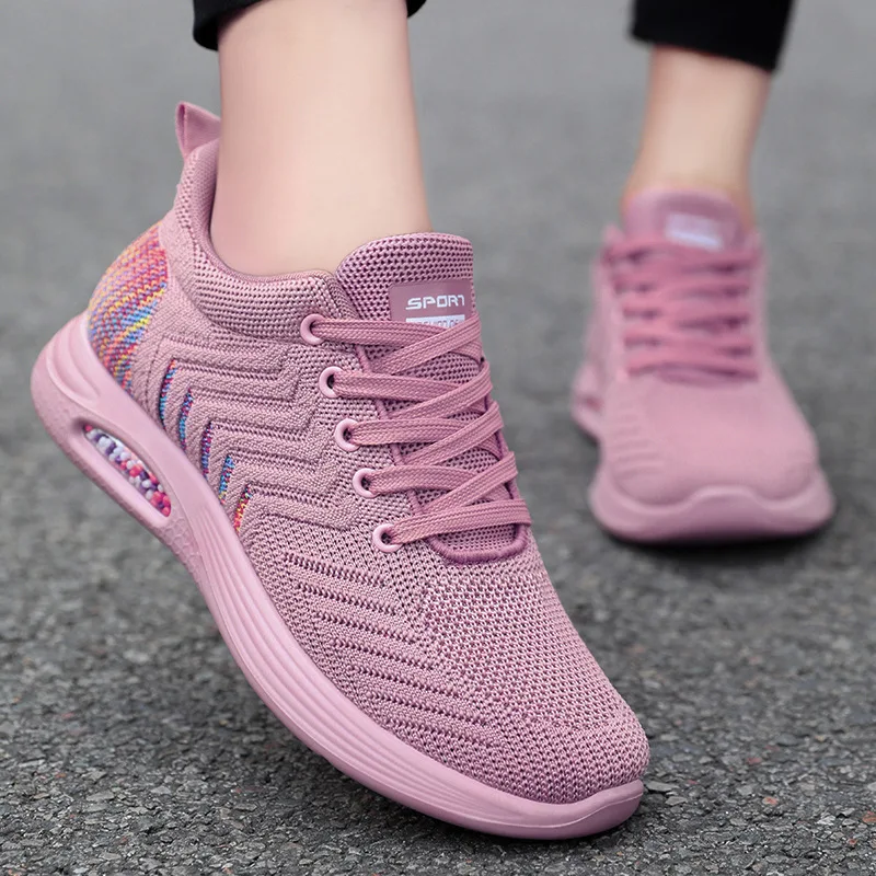 2022 China wholesale polyurethane custom sneakers walking trendy EVA PU sole casual sport running women fitness walking shoes
