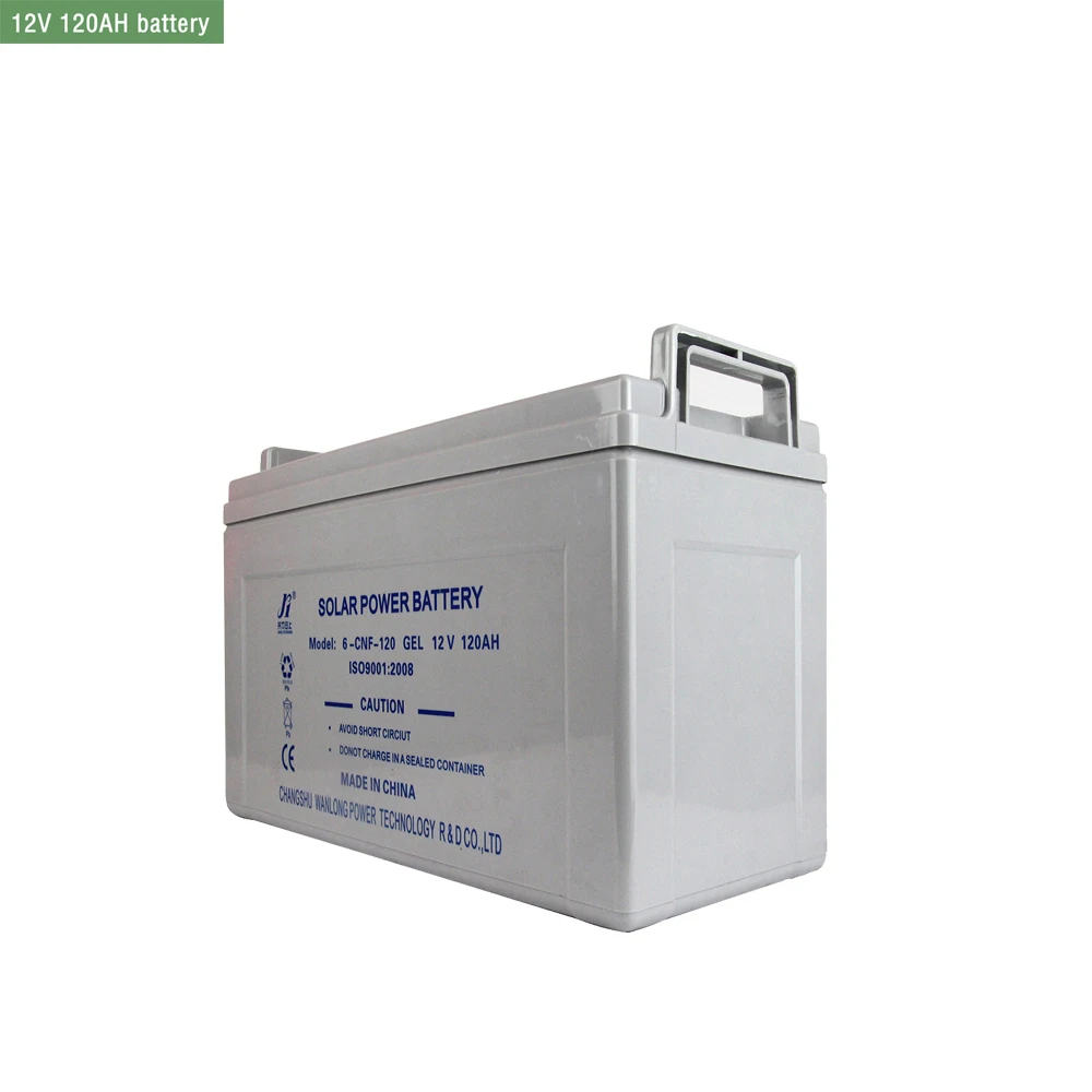 Wanlong Power lead carbon battery 12V 120ah deep cycle maintenance free type lead acid solar storage battery