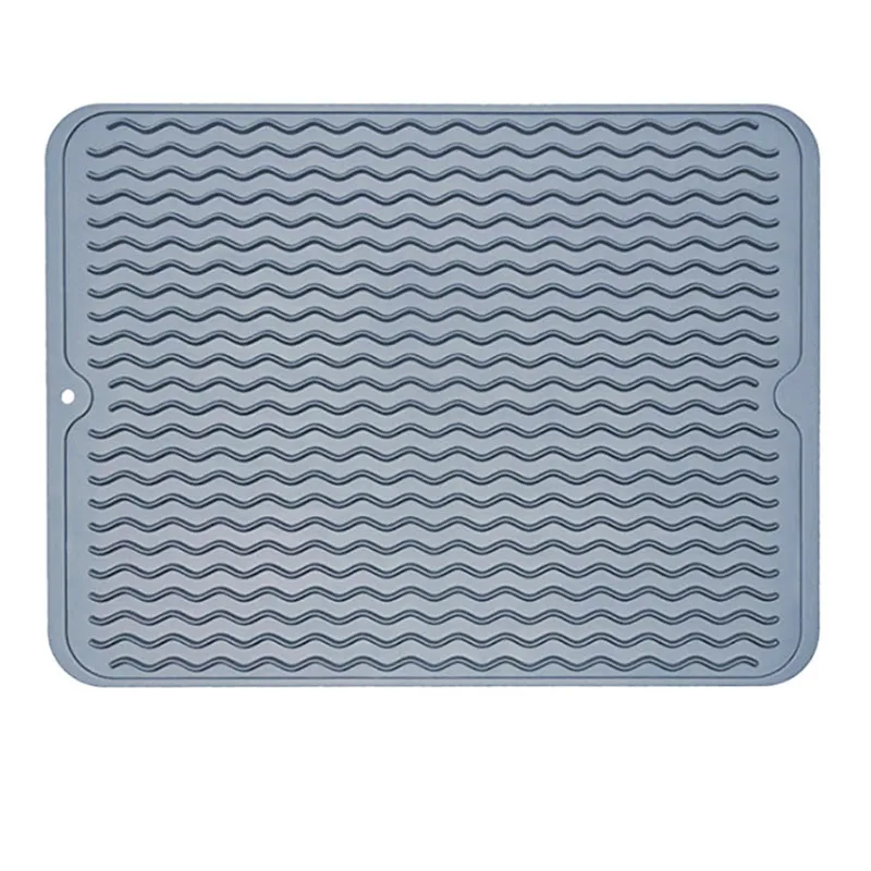 Лидер продаж 2021 Amazon, водонепроницаемый большой термостойкий силиконовый кухонный коврик для сушки посуды