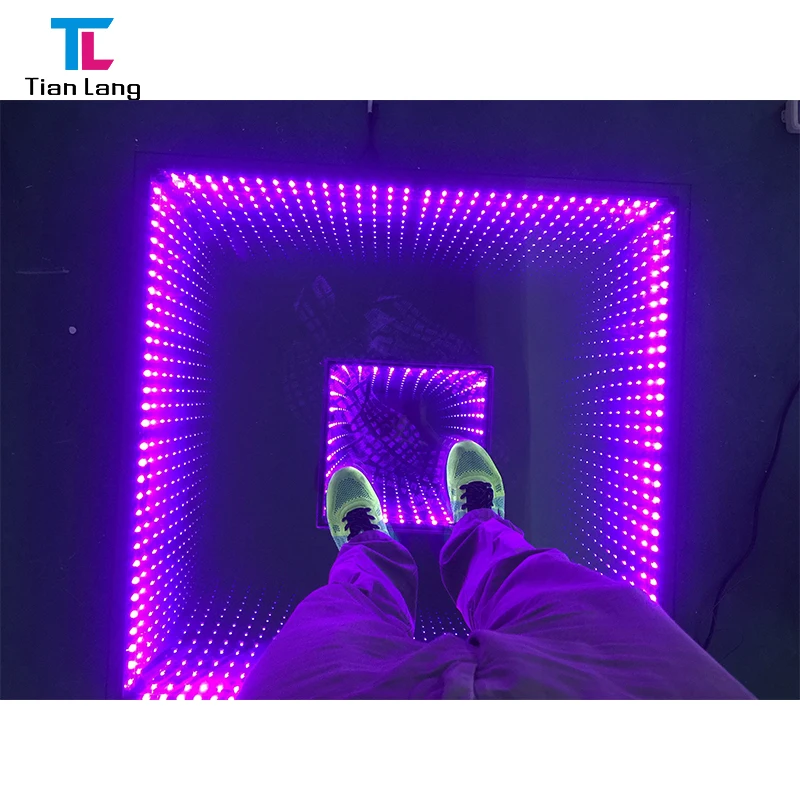 Fast Setup Portable Show Magnetic Rgb 3D Mirror Led Stage Dance Floor