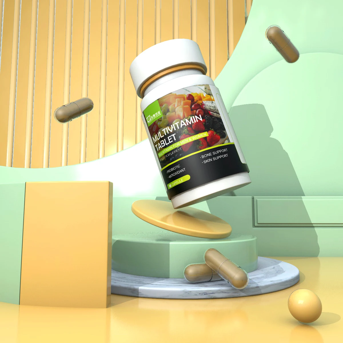 Multivitamin oral capsule