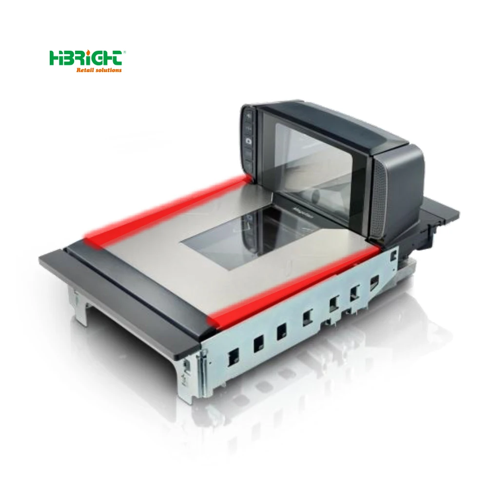 Highbright Cash Counter Integrated Datalogic Bar Code Scanner With Magellan Remote  Scale Display