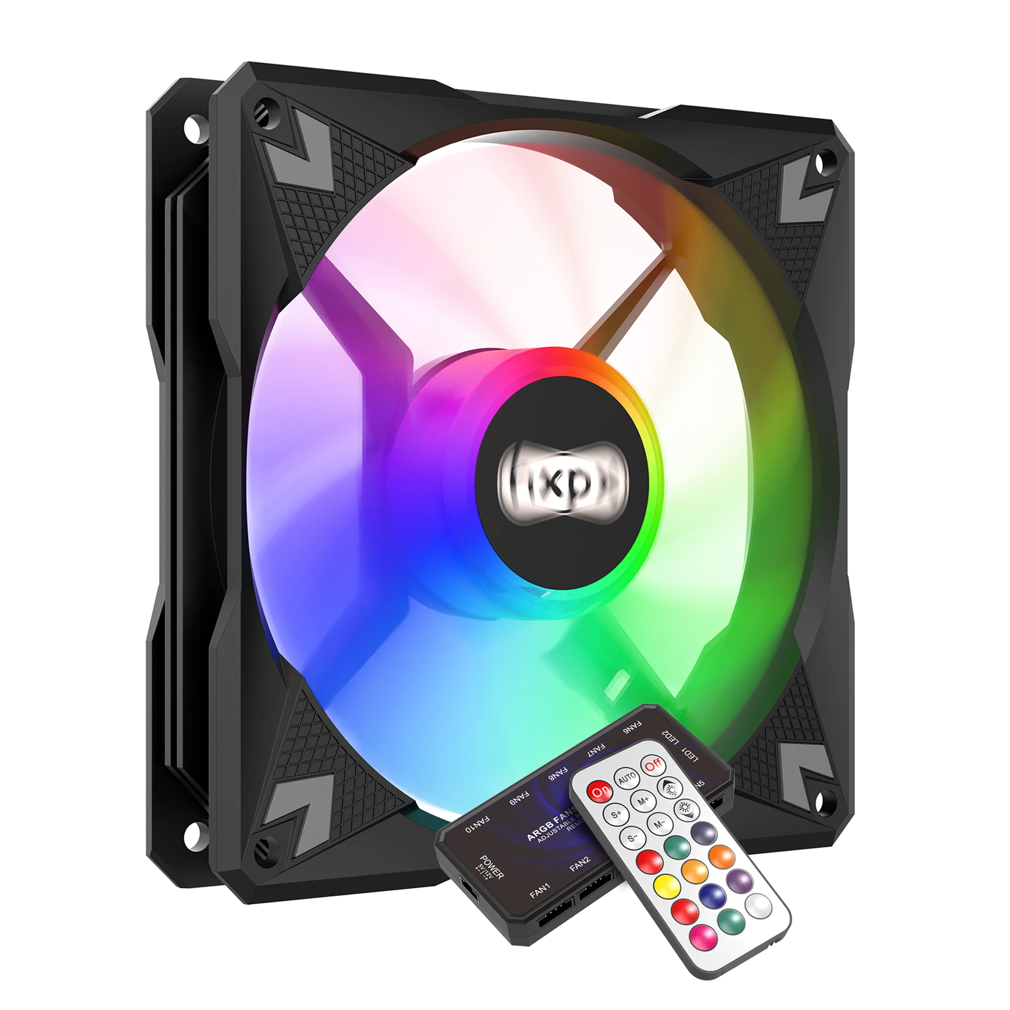 OEM King kong F-KK12 120 мм черный ARGB вентилятор корпуса ПК lil heatstick ПК компьютер Вентилятор охлаждения 6PIN с РЧ пульт дистанционного управления набор LED