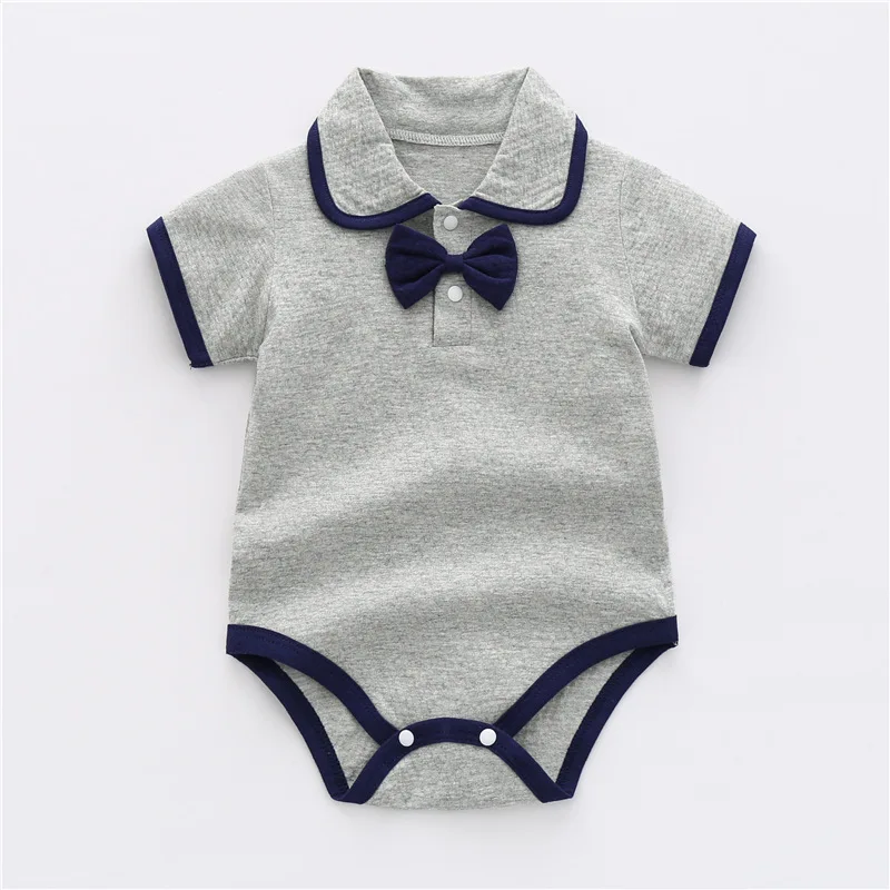 wholesale Baby short sleeved thin summer romper clothing for girls kids bodysuit vintage cotton rompers