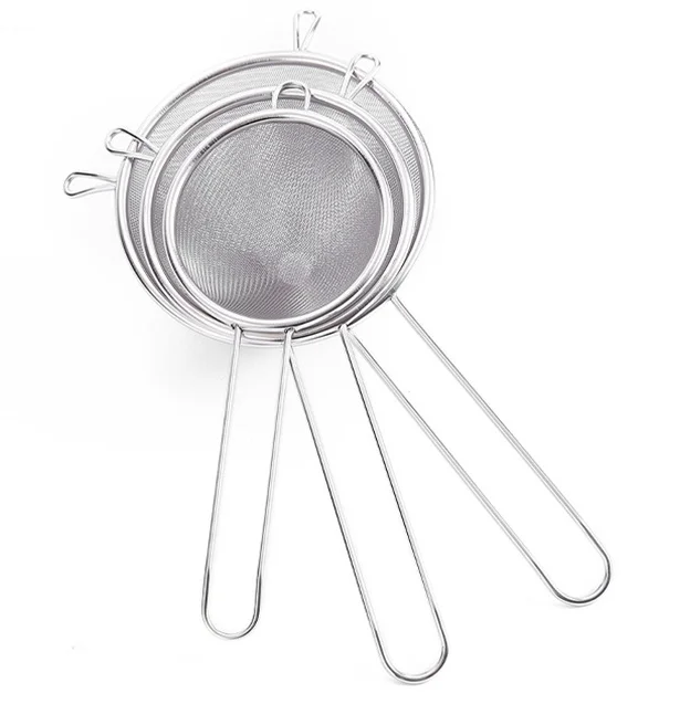 Double Ear Stainless Steel Conical Fine Mesh Strainer Sieve for Home Kitchen Tea & Coffee Filter for Juice Milk