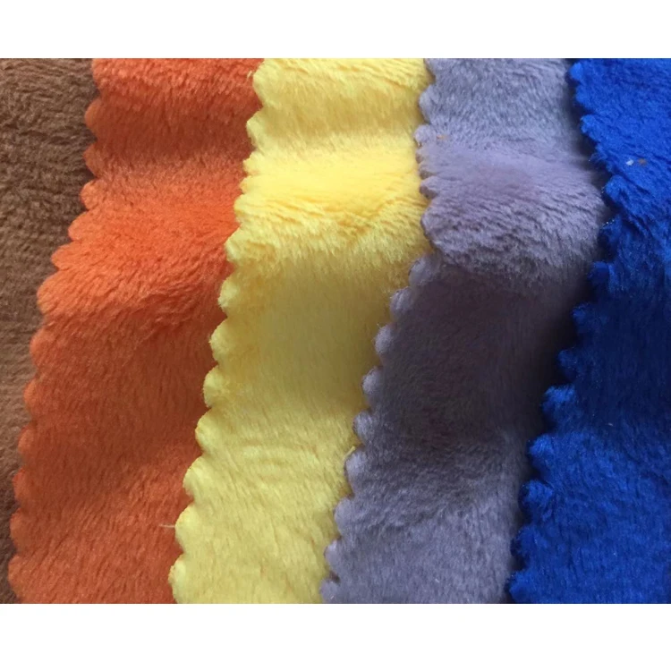 Custom 100% polyester super soft velvet fabric